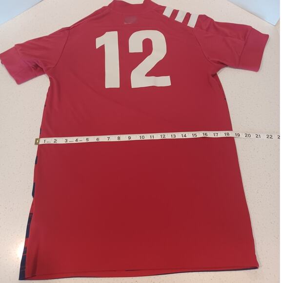 Adidas FC Dallas MLS Jersey 2020 Mens Small RED/Blue AeroReady Advocare - Picture 6 of 7